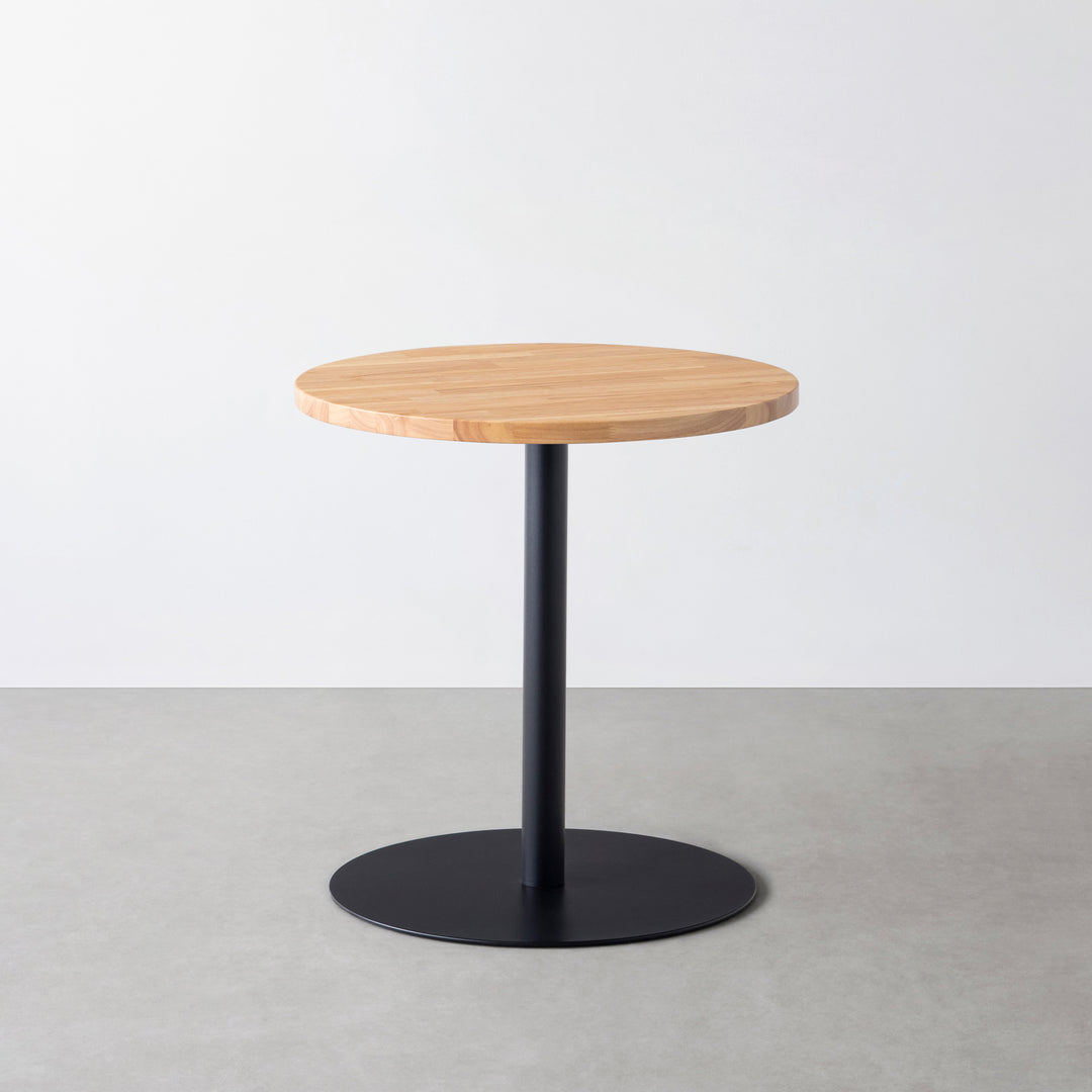 THE CAFE TABLE / ラバーウッド Black Steel 1本脚 × ラウンド φ61