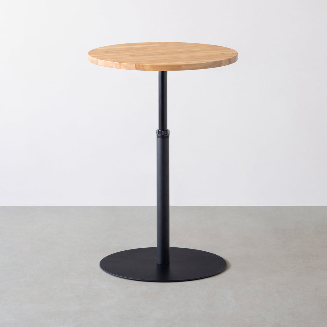 THE CAFE TABLE / ラバーウッド Black Steel 1本脚 × ラウンド φ61