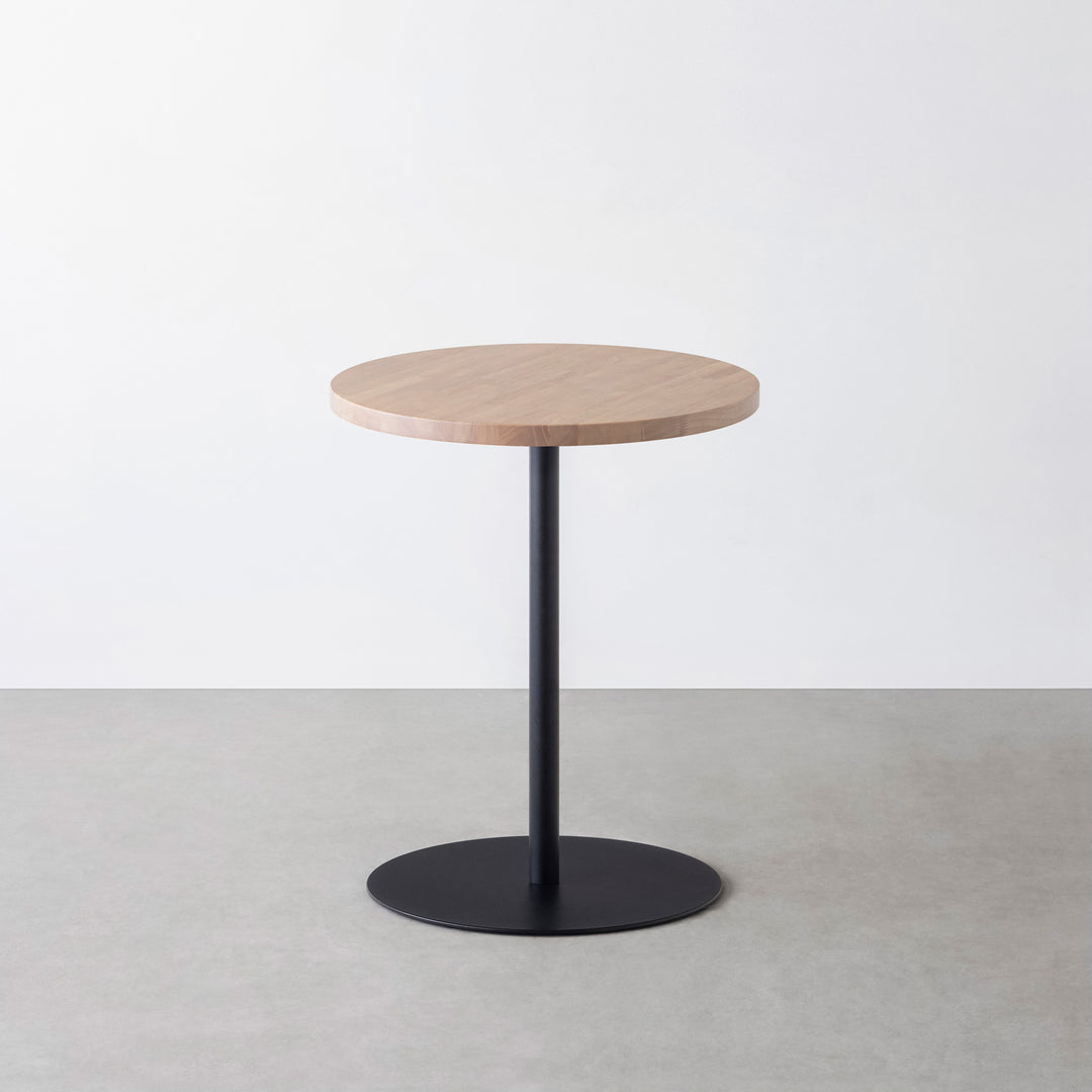 THE CAFE TABLE / ラバーウッド Black Steel 1本脚 × ラウンド
