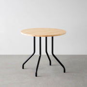 THE CAFE TABLE / パイン　Black Steel 4本脚 × ラウンド φ61 - 80