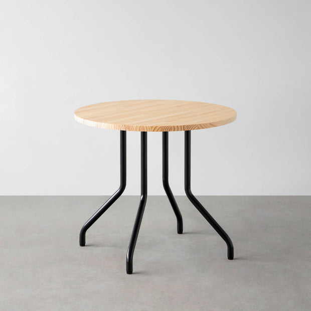 THE CAFE TABLE / パイン　Black Steel 4本脚 × ラウンド φ61 - 80