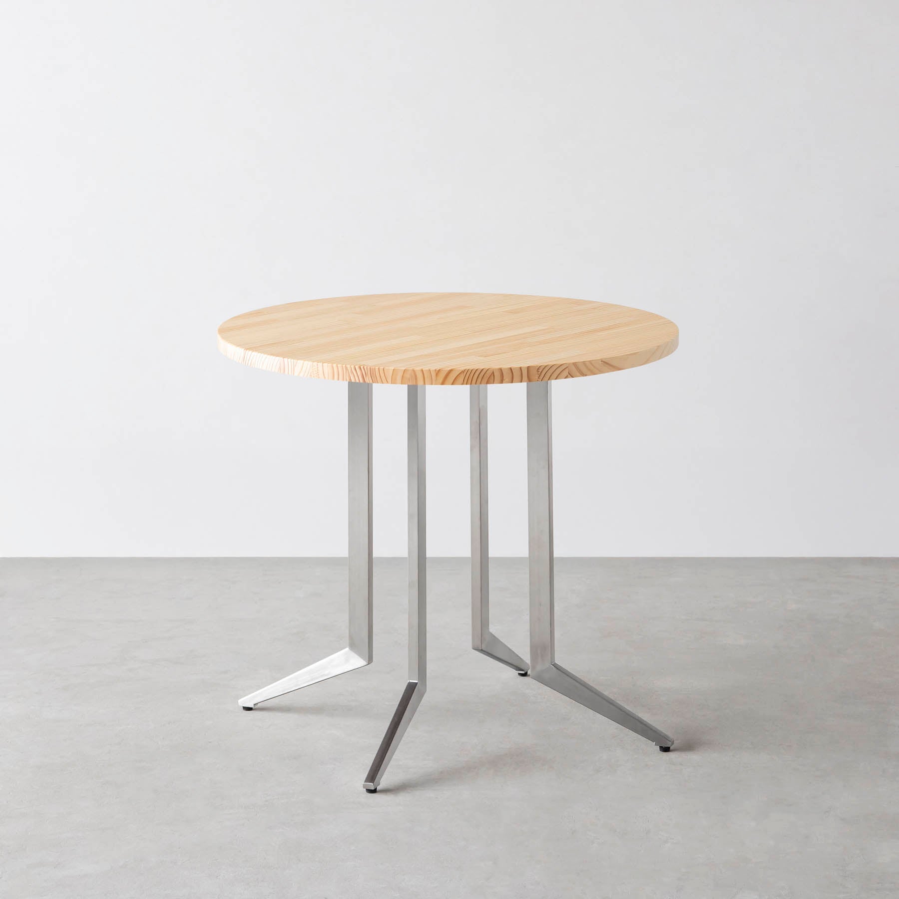THE CAFE TABLE / パイン Stainless 4本脚 × ラウンド φ61 - 80