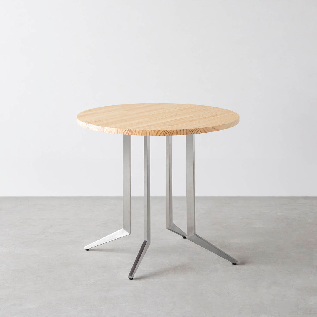 THE CAFE TABLE / パイン Stainless 4本脚 × ラウンド φ61 - 80