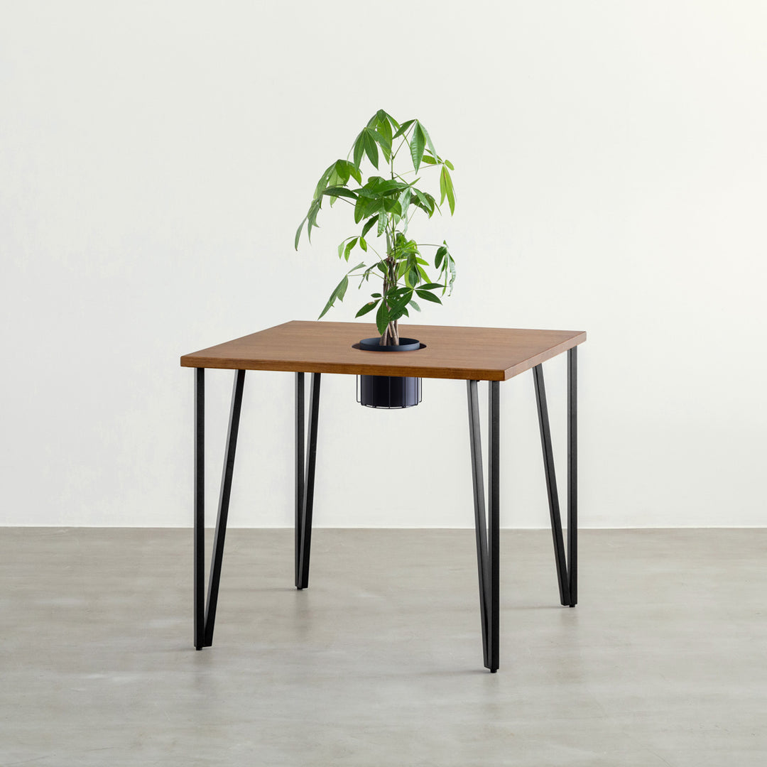 THE CAFE TABLE / 天然木シリーズ Black Steel トライアングル