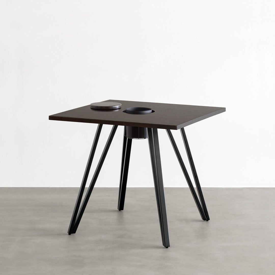 THE CAFE TABLE / ラバーウッド Black Steel トライアングル 4pin