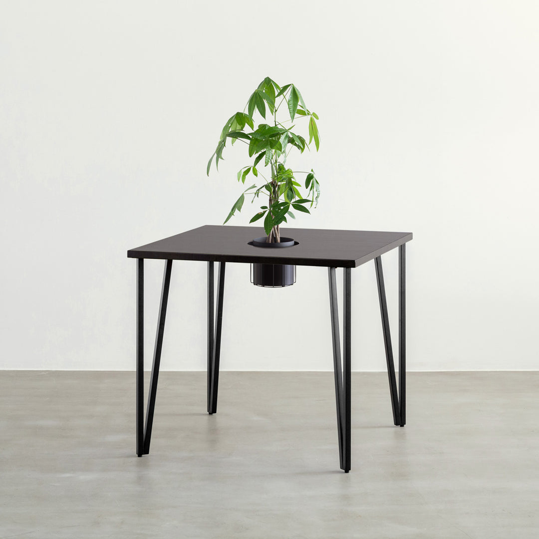 THE CAFE TABLE Black Steel トライアングル 3pin THE CAFE TABLE / ラバーウッド Black Steel トライアングル