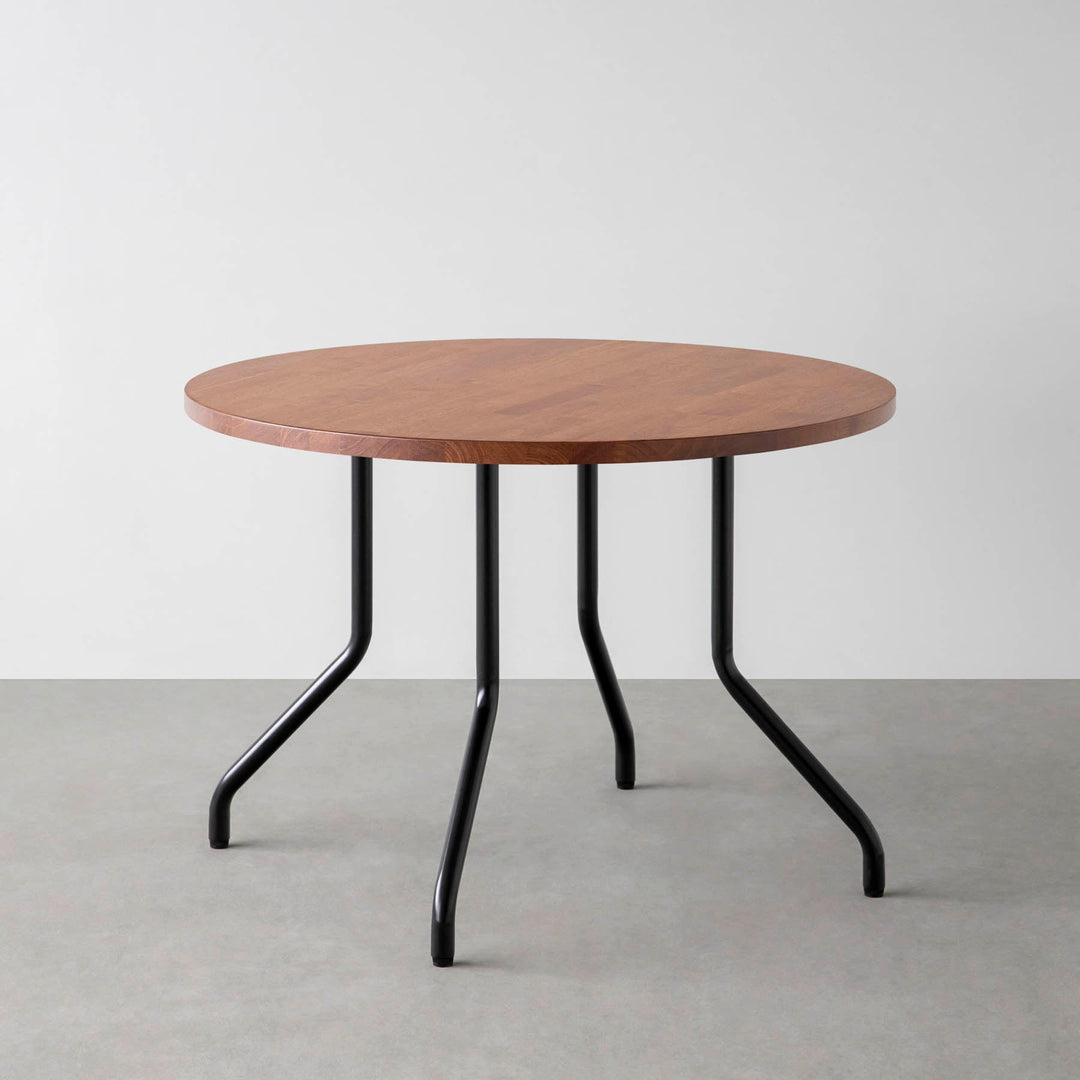 kanademon THE CAFE TABLE 直径65cm THE CAFE TABLE / ラバーウッド Black Steel トライアングル