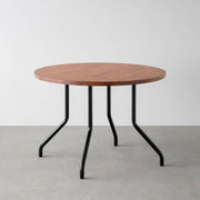 THE CAFE TABLE / ラバーウッド　Black Steel 4本脚 × ラウンド φ81 - 100