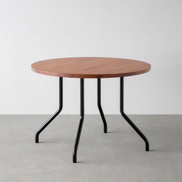 THE CAFE TABLE / ラバーウッド　Black Steel 4本脚 × ラウンド φ81 - 100