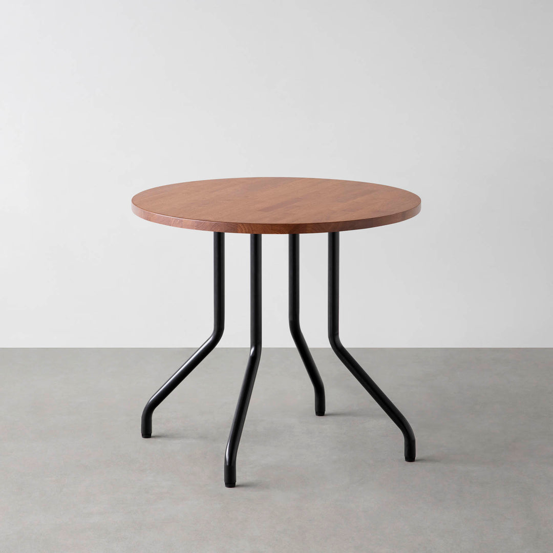 THE CAFE TABLE / ラバーウッド Black Steel 4本脚 × ラウンド φ61