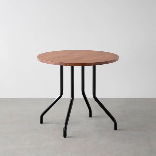 THE CAFE TABLE / ラバーウッド　Black Steel 4本脚 × ラウンド φ61 - 80