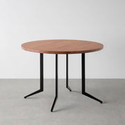 THE CAFE TABLE / ラバーウッド　Black Steel 4本脚 × ラウンド φ81 - 100