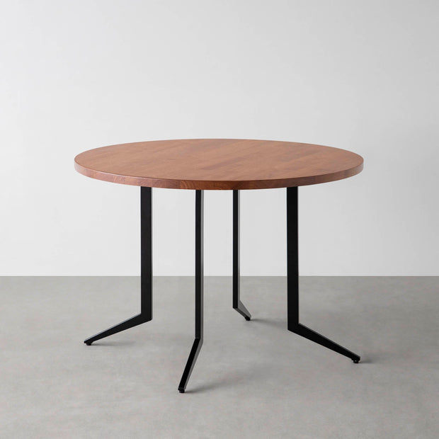 THE CAFE TABLE / ラバーウッド　Black Steel 4本脚 × ラウンド φ81 - 100