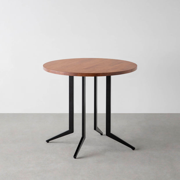 THE CAFE TABLE / ラバーウッド　Black Steel 4本脚 × ラウンド φ61 - 80