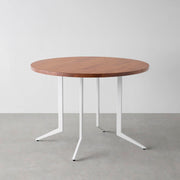 THE CAFE TABLE / ラバーウッド　White Steel 4本脚 × ラウンド φ81 - 100