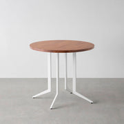 THE CAFE TABLE / ラバーウッド　White Steel 4本脚 × ラウンド φ61 - 80