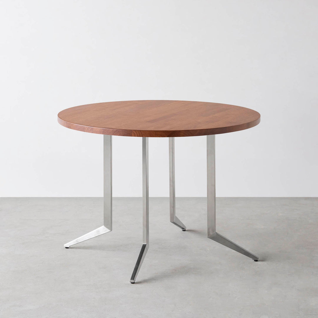 THE CAFE TABLE / ラバーウッド Stainless 4本脚 × ラウンド φ81 - 100