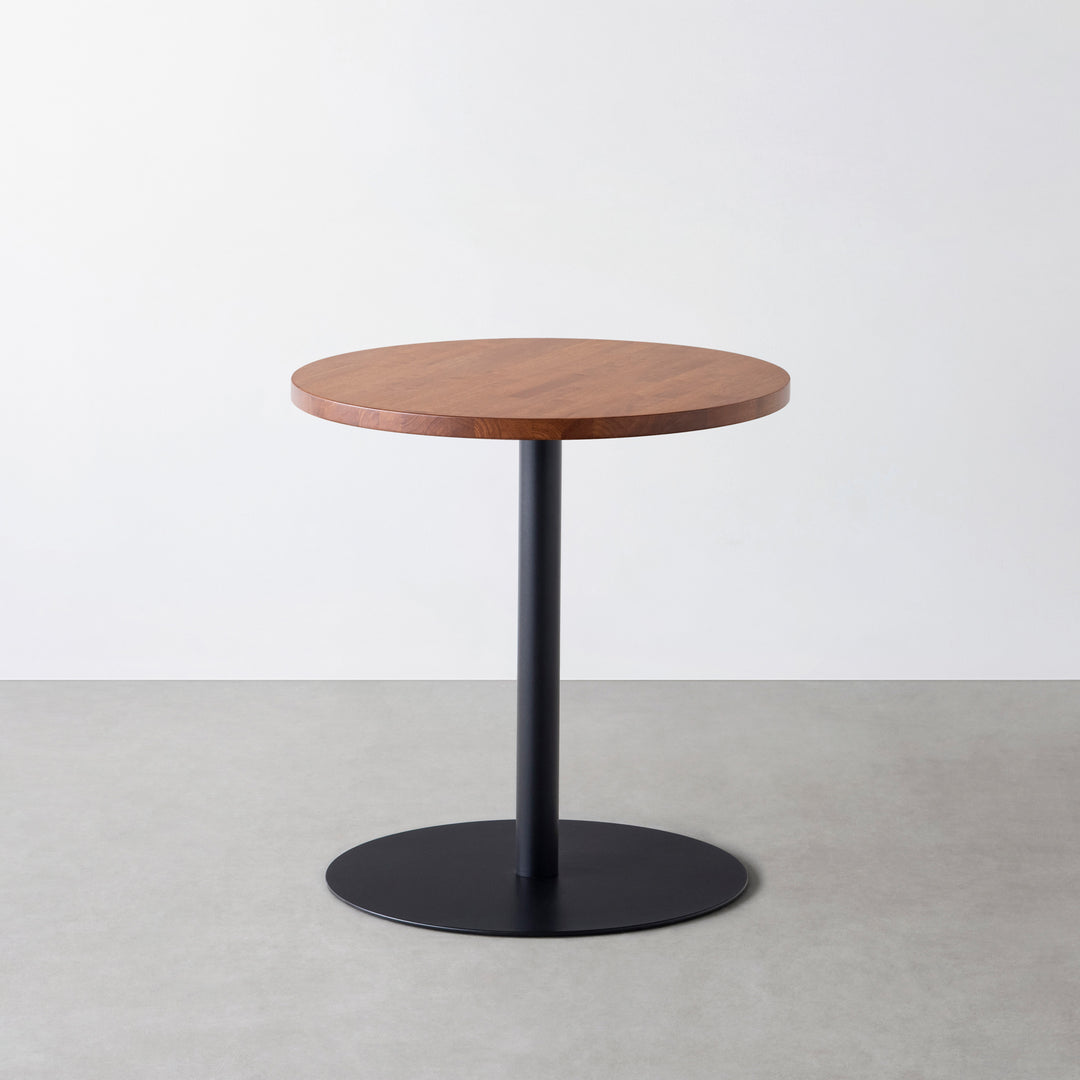 THE CAFE TABLE / ラバーウッド Black Steel 1本脚 × ラウンド φ61