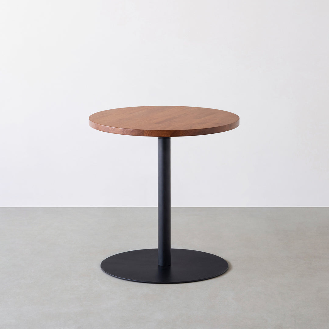 THE CAFE TABLE / ラバーウッド Black Steel 1本脚 × ラウンド φ61