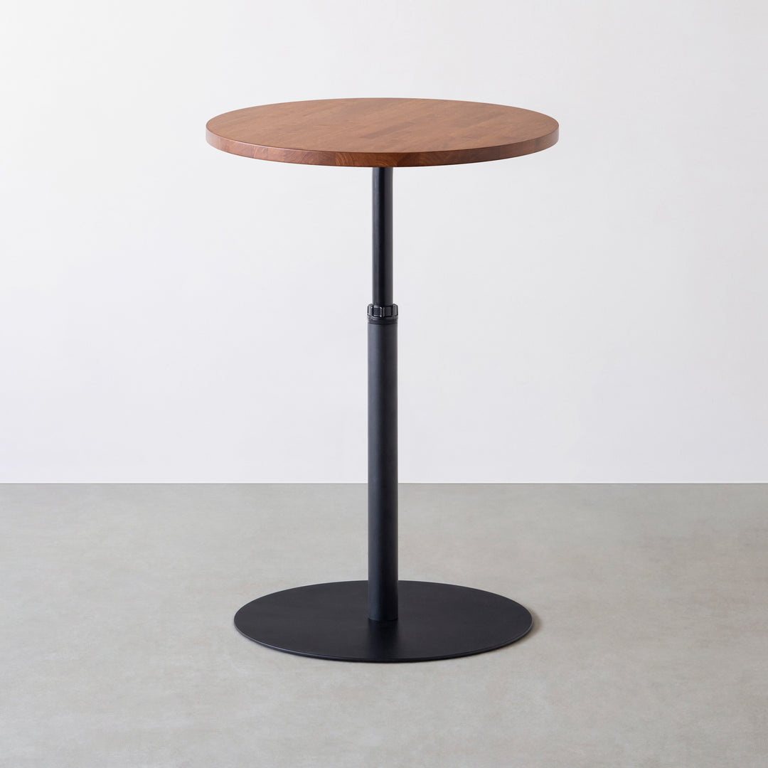 THE CAFE TABLE / ラバーウッド Black Steel 1本脚 × ラウンド φ61