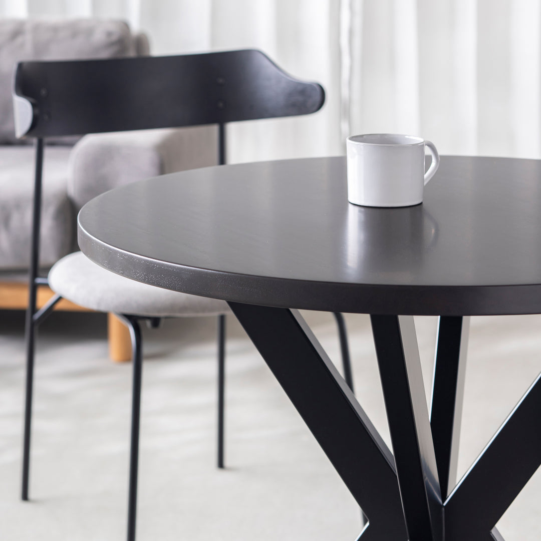 KANADEMONO Cafe X ラバーウッドN 90cm THE TABLE / ラバーウッド ブラウン × Black Steel – KANADEMONO