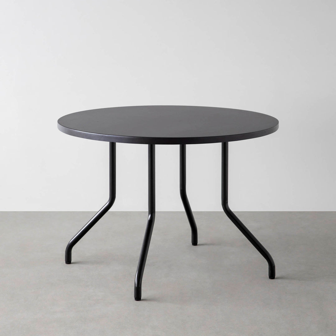 【4/13まで】かなでもの ラウンドテーブル リノリウム 100cm THE CAFE TABLE / リノリウム White Steel トライアングル 4pin