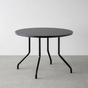 THE CAFE TABLE / ラバーウッド　Black Steel 4本脚 × ラウンド φ81 - 100