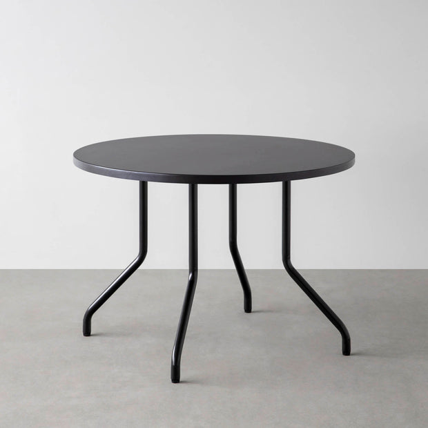 THE CAFE TABLE / ラバーウッド　Black Steel 4本脚 × ラウンド φ81 - 100