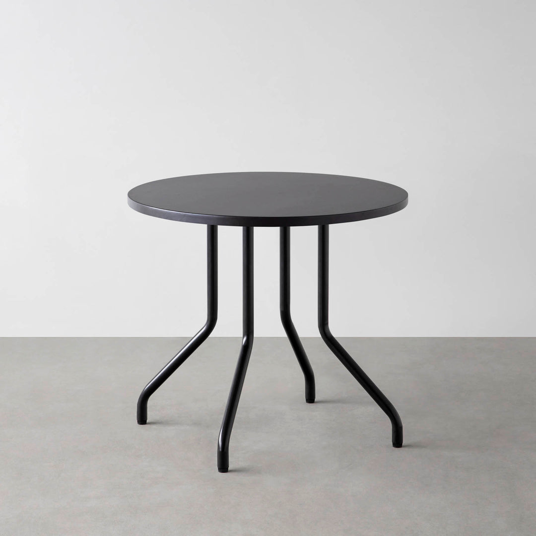 THE CAFE TABLE / ラバーウッド Black Steel 4本脚 × ラウンド φ61