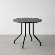 THE CAFE TABLE / ラバーウッド　Black Steel 4本脚 × ラウンド φ61 - 80