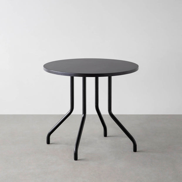 THE CAFE TABLE / ラバーウッド　Black Steel 4本脚 × ラウンド φ61 - 80