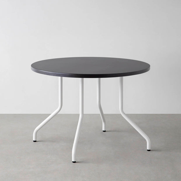 THE CAFE TABLE / ラバーウッド　White Steel 4本脚 × ラウンド φ81 - 100