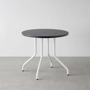 THE CAFE TABLE / ラバーウッド　White Steel 4本脚 × ラウンド φ61 - 80