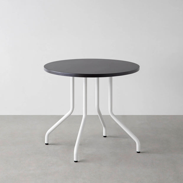 THE CAFE TABLE / ラバーウッド　White Steel 4本脚 × ラウンド φ61 - 80