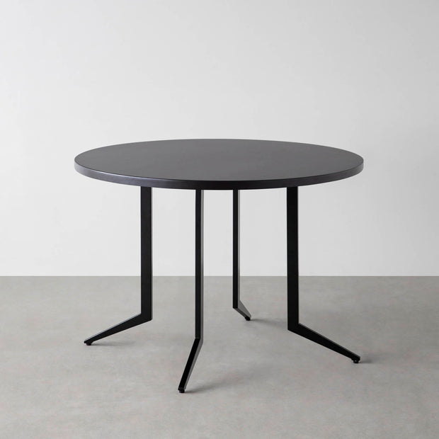 THE CAFE TABLE / ラバーウッド　Black Steel 4本脚 × ラウンド φ81 - 100