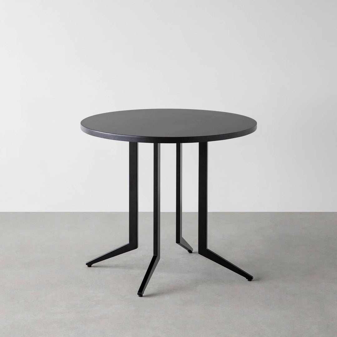 KanademonoテーブルTHE CAFE TABLE / ラバーウッド THE CAFE TABLE / ラバーウッド White Steel カフェX × ラウンド φ71