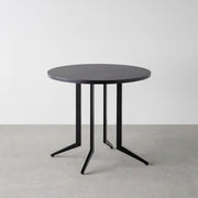 THE CAFE TABLE / ラバーウッド　Black Steel 4本脚 × ラウンド φ61 - 80