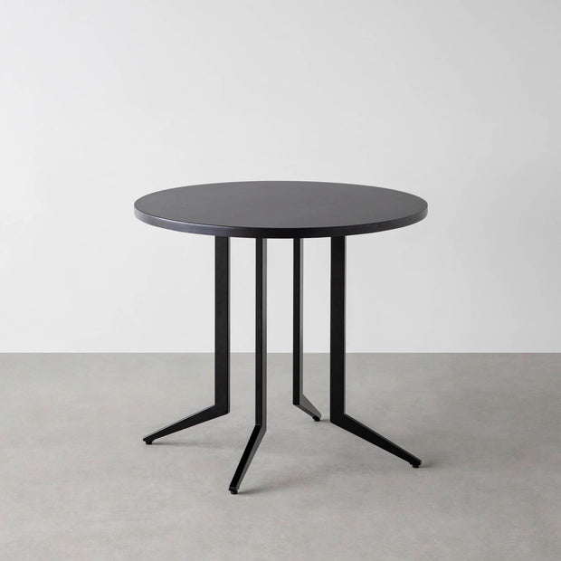 THE CAFE TABLE / ラバーウッド　Black Steel 4本脚 × ラウンド φ61 - 80