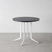 THE CAFE TABLE / ラバーウッド　White Steel 4本脚 × ラウンド φ61 - 80