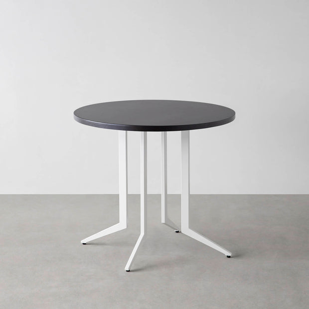 THE CAFE TABLE / ラバーウッド　White Steel 4本脚 × ラウンド φ61 - 80