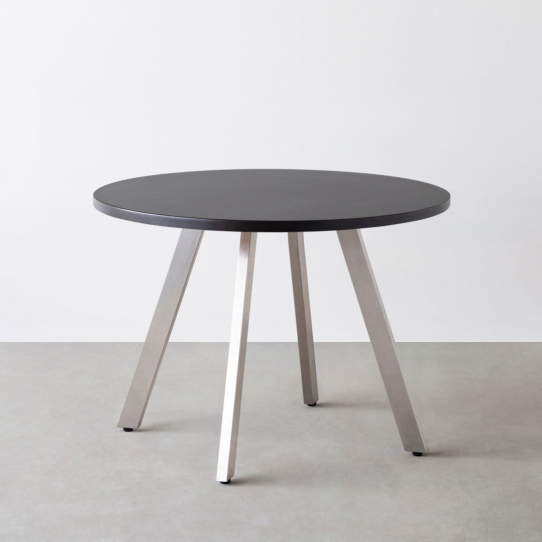 THE CAFE TABLE / ラバーウッド Stainless 4本脚 × ラウンド φ81