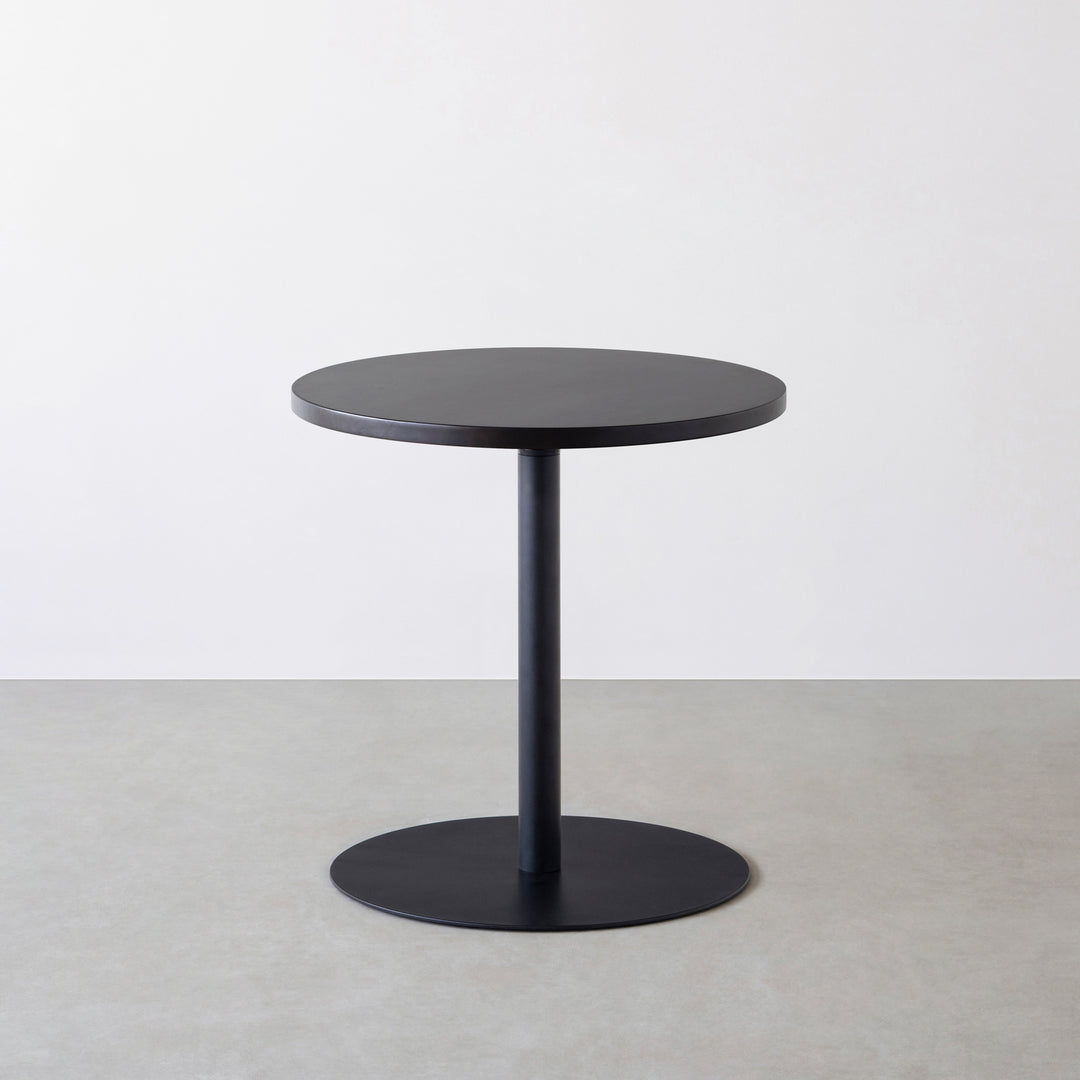THE CAFE TABLE / ラバーウッド Black Steel 1本脚 × ラウンド φ61