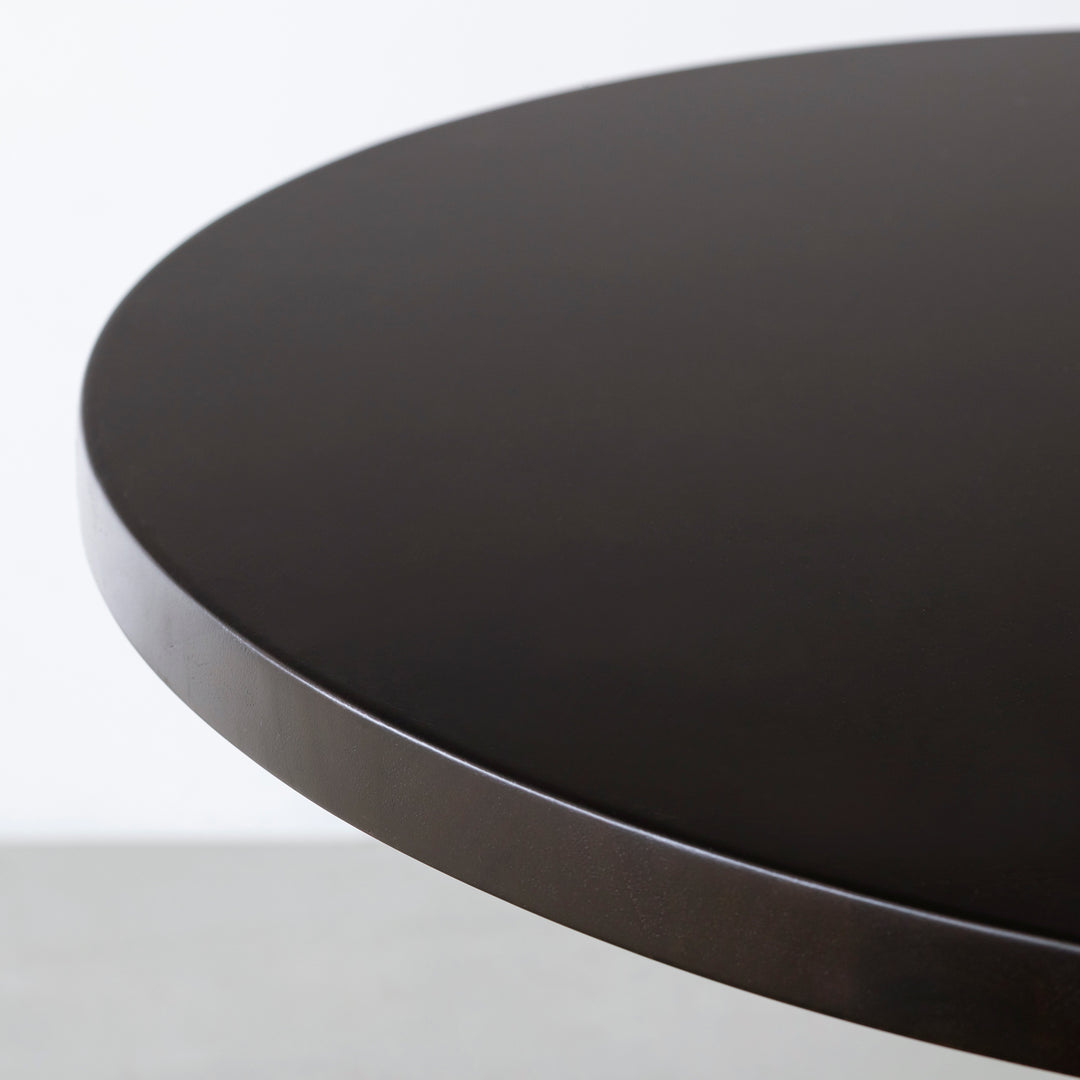 THE CAFE TABLE / ラバーウッド Black Steel カフェX × ラウンド φ81