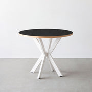 THE CAFE TABLE / リノリウム 全24色　White Steel カフェX × ラウンド φ81 - 90