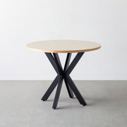 THE CAFE TABLE / リノリウム 全24色　Black Steel カフェX × ラウンド φ81 - 90