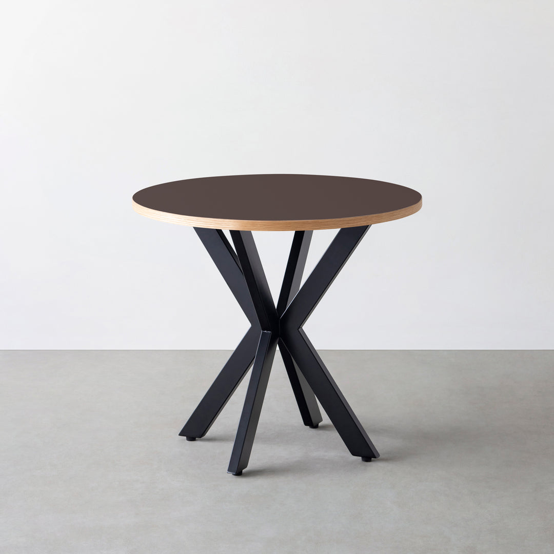 THE CAFE TABLE / リノリウム 全24色 Black Steel カフェX