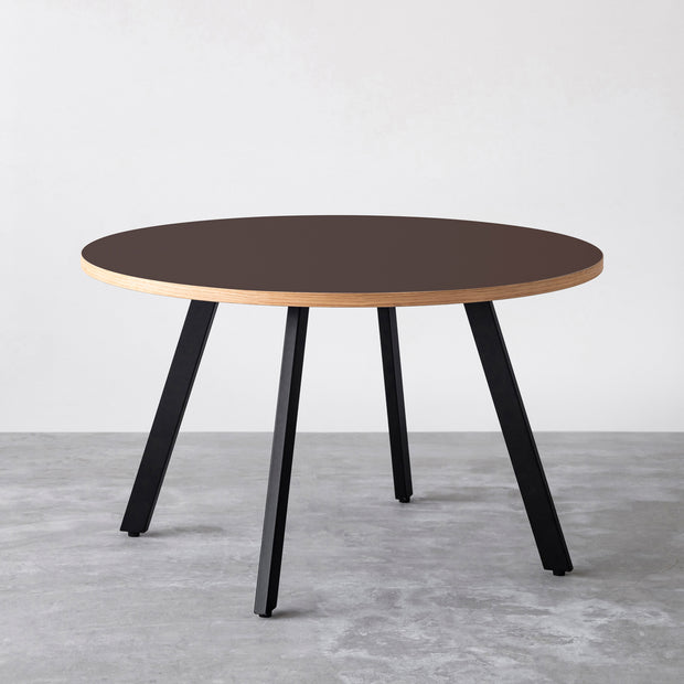 THE CAFE TABLE / リノリウム 全32色 Black Steel 4本脚 × ラウンド THE CAFE TABLE / リノリウム 全32色 Black Steel 4本脚 × ラウンド