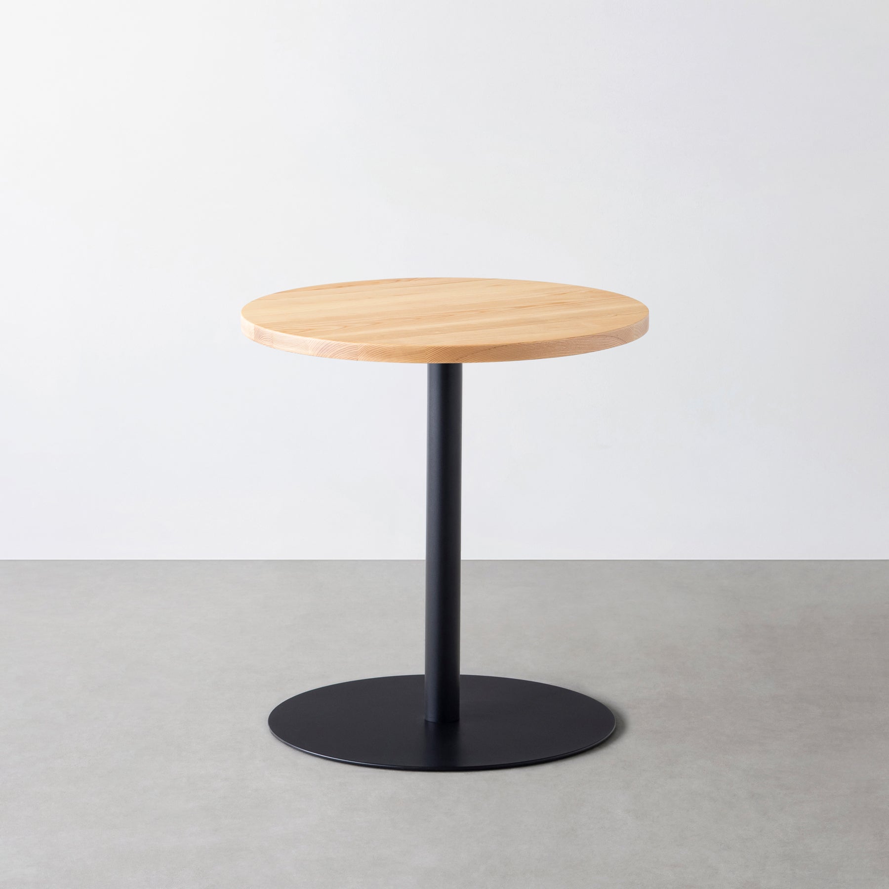 THE CAFE TABLE / 無垢 ホワイトアッシュ Black Steel 1本脚