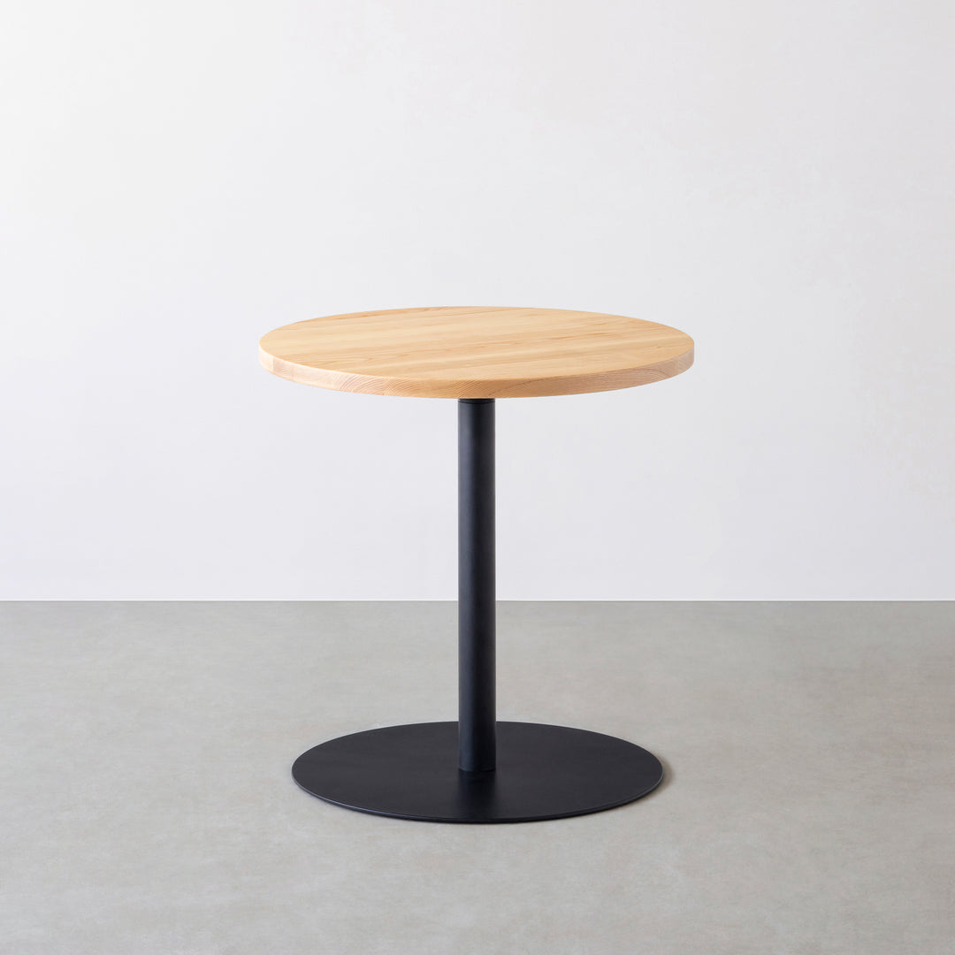 THE CAFE TABLE / 無垢 ホワイトアッシュ Black Steel 1本脚