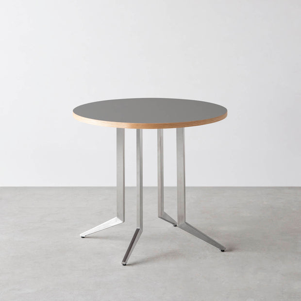 THE CAFE TABLE / リノリウム 全32色 Stainless 4本脚 × ラウンド φ61